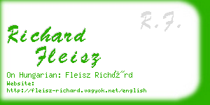 richard fleisz business card